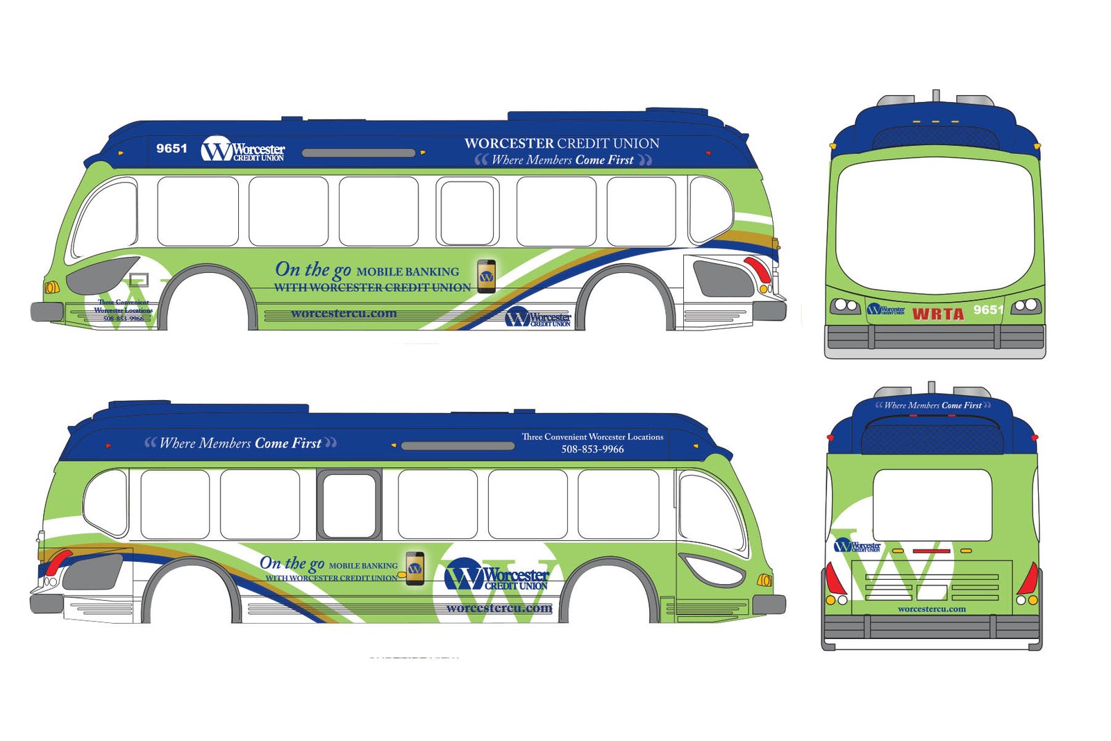 Worcester Credit Union: Designing a Zero-Emission Bus Wrap With Community Pride: project artwork 3 of 3